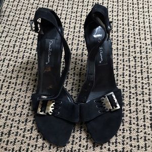 David Aaron black suede sandal